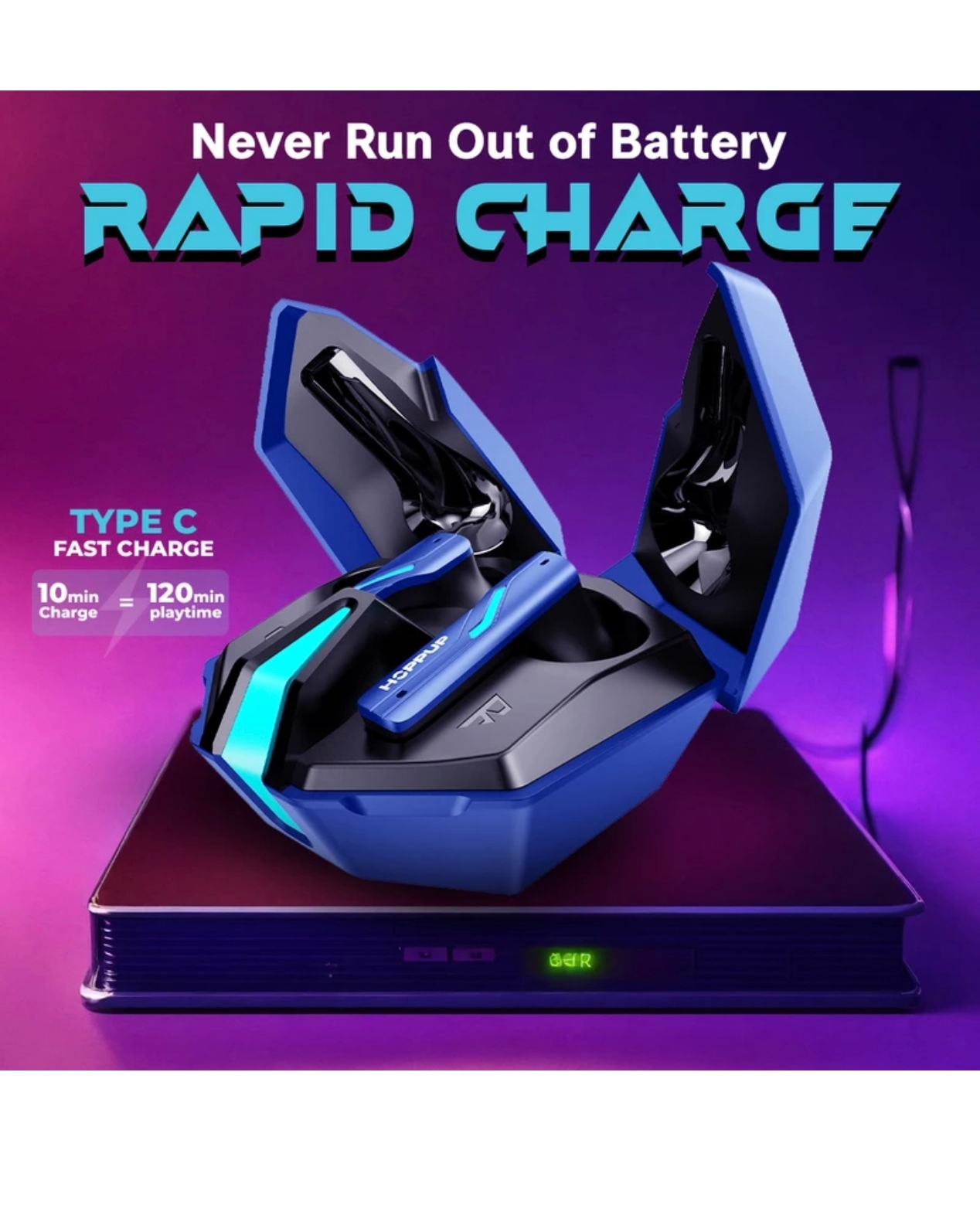 Xo6 Gaming Earbuds with 35MS Low Latency, RGB LED, thumbnail 3