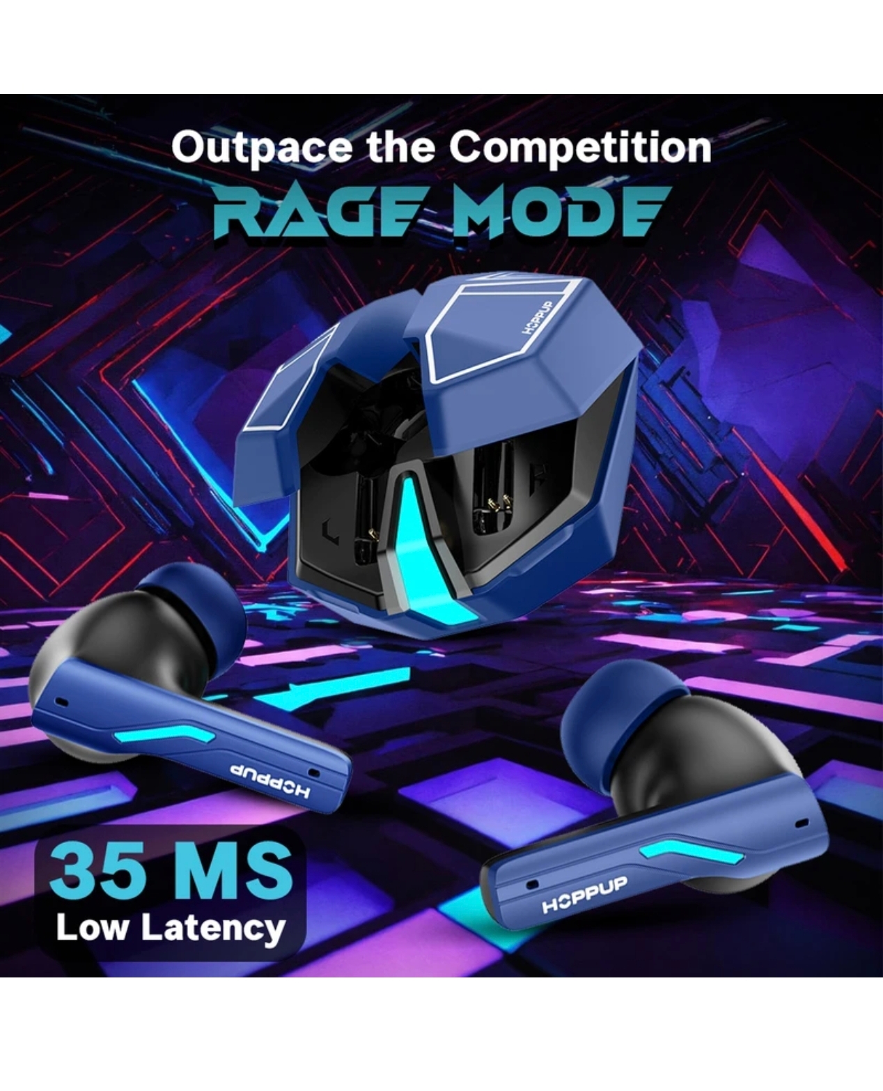 Xo6 Gaming Earbuds with 35MS Low Latency, RGB LED, thumbnail 4
